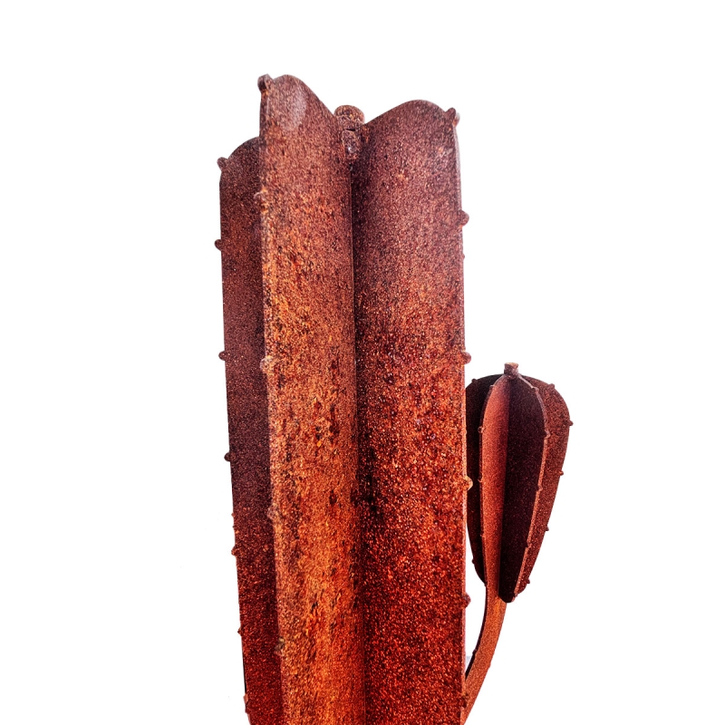 Cactus Métal Corten Design 3 branches REALTEK - 4