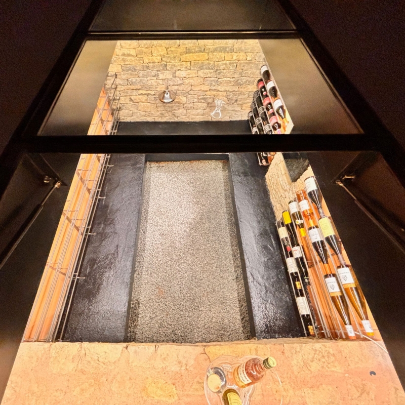 Trappe cave verre