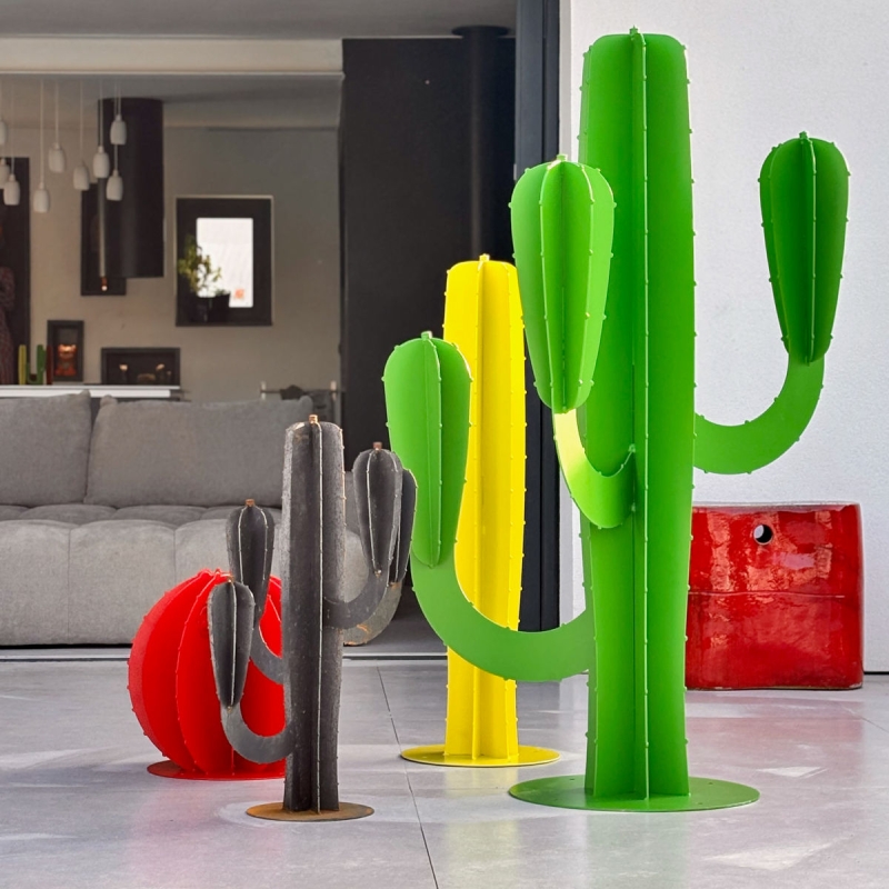 Cactus en Corten Design 4 branches