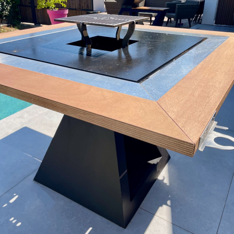 Braséro Entier : socle-cuve-grille amovible & Mange-Debout