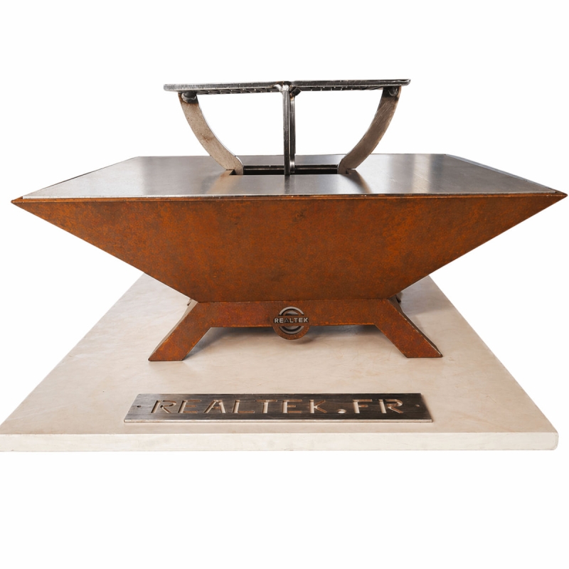 Braséro Barbecue de table REALTEK FR corten