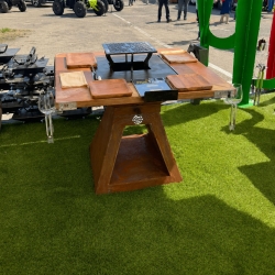 Braséro 70cm : socle-cuve-grille amovible & Mange-Debout realtek FR
