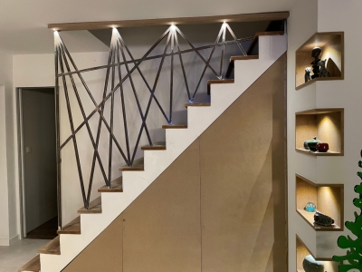 Garde corps sur mesure sur escalier classique Realtek